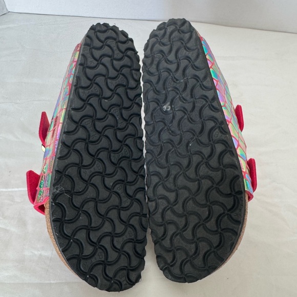 Birkenstock Arizona Gator Gleam Raspberry Metallic Sandals Size 41/10-10.5 - Picture 9 of 10